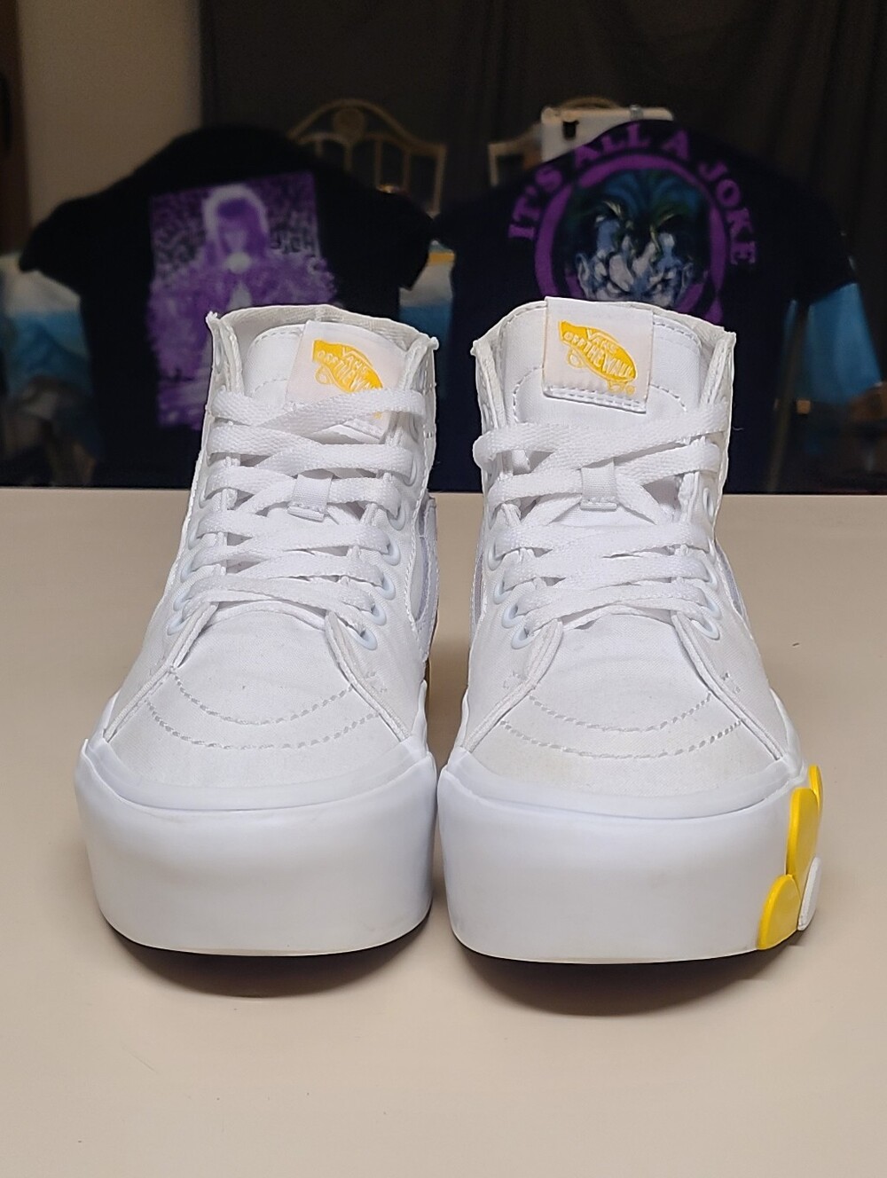 Vans SK8 Hi Sunflower Tapered Stackform platform  skateboard sneakers size 7 - Picture 2 of 9
